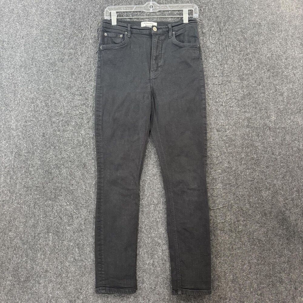 Reformation High & Skinny Jeans Women's 28 Black High Rise Slim Denim LY733